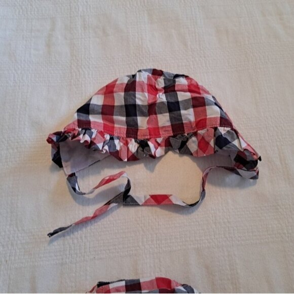 Tommy Bahama girls 18 months checked bubble romper and hat, EUC - Picture 5 of 6